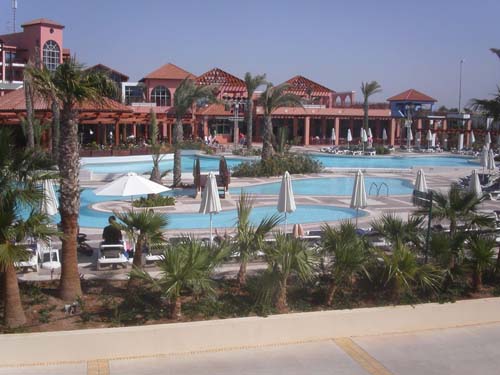 Swimming pool in Aldiana in Zygi, near Larnaca, Cyprus.