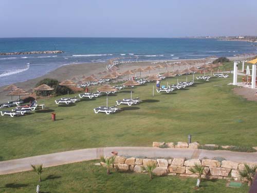 Zygi's beach in Aldiana, near Larnaca, Cyprus.